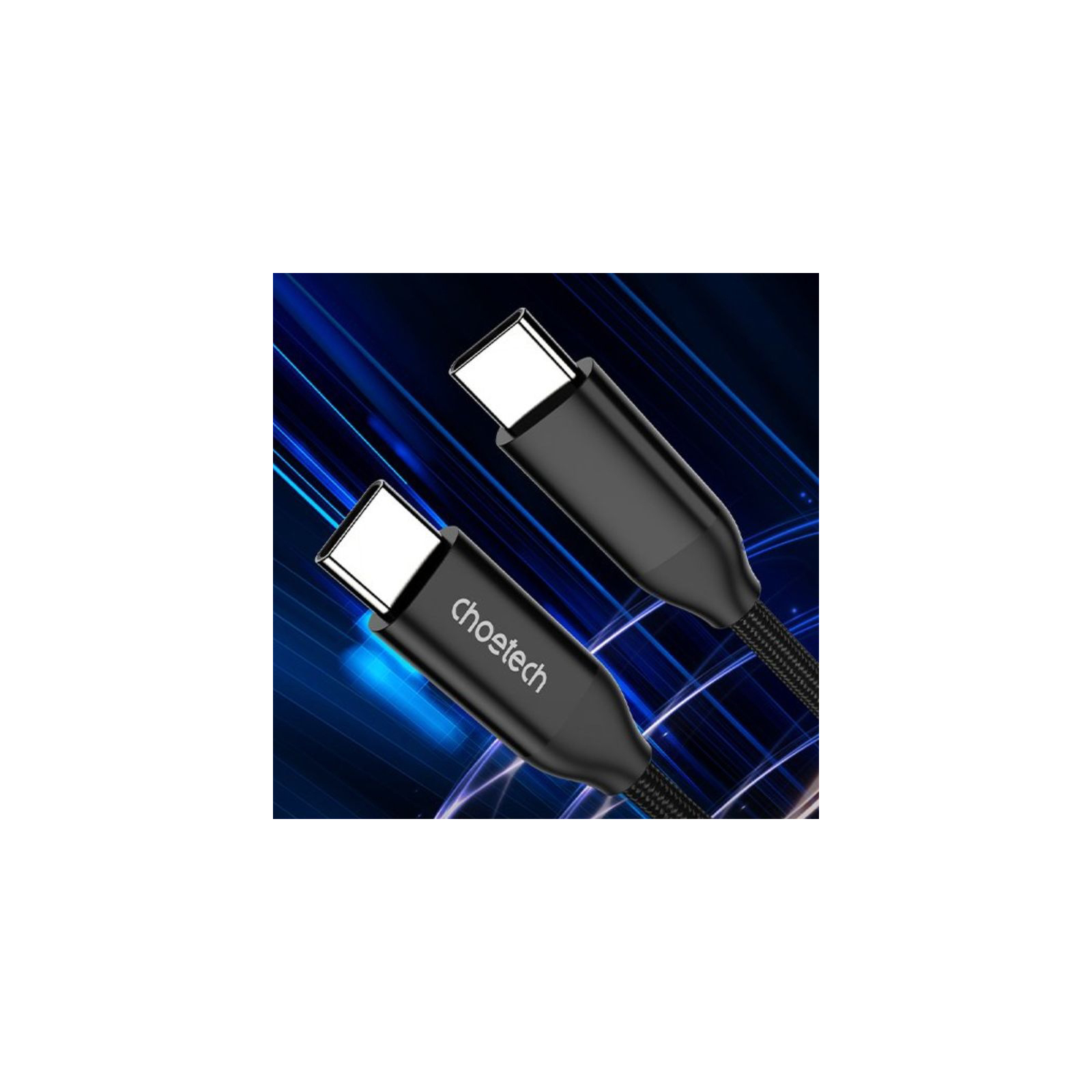 Дата кабель USB-С to USB-С 2.0m 240W USB2.0 Choetech (XCC-1036-BK) зображення 5