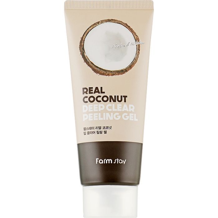 Пилинг для лица FarmStay Real Coconut Deep Clear Peeling Gel С кокосовым маслом 100 мл (8809809800987)