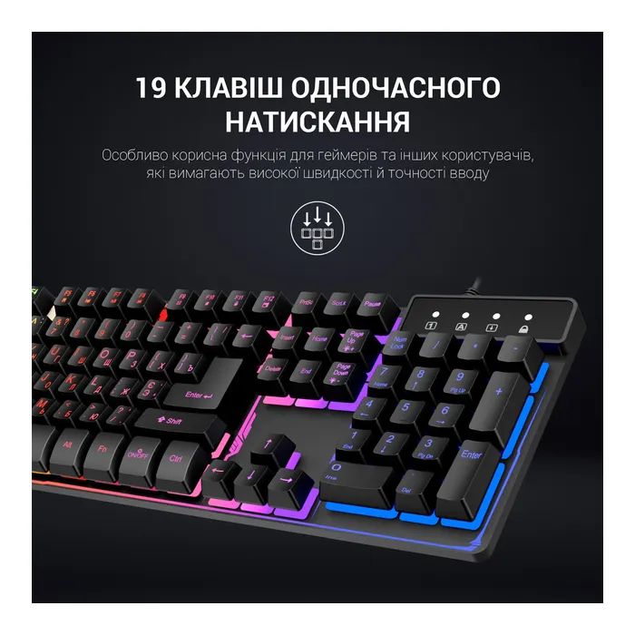 Клавиатура GamePro GK576 Nitro+ USB Black (GK576) изображение 9
