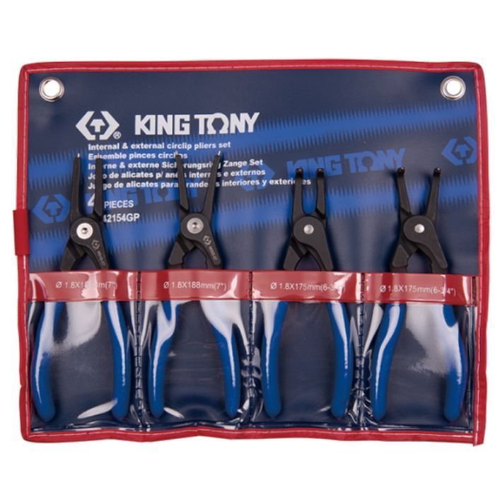 Автомобильный съемник KING TONY стопорных колец набор 4 единиц (42154GP)