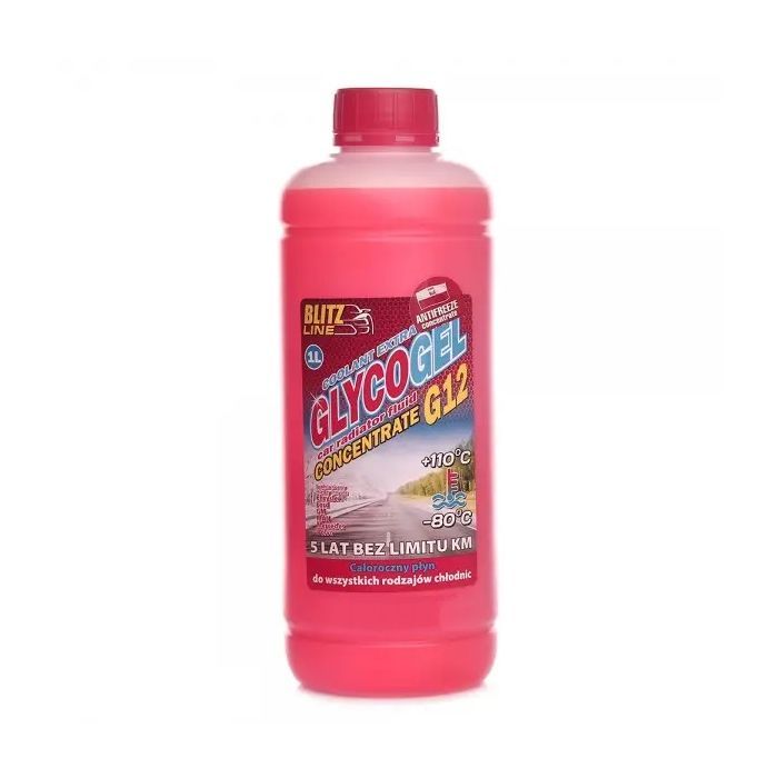 Антифриз BioLine Poland Glycogel G12 ready-mix -37°C чер, 1л (175524)