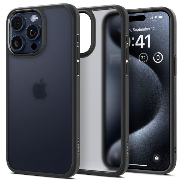 Чехол для мобильного телефона Spigen iPhone 15 Pro Max Ultra Hybrid Frost Black (ACS06568) изображение 9
