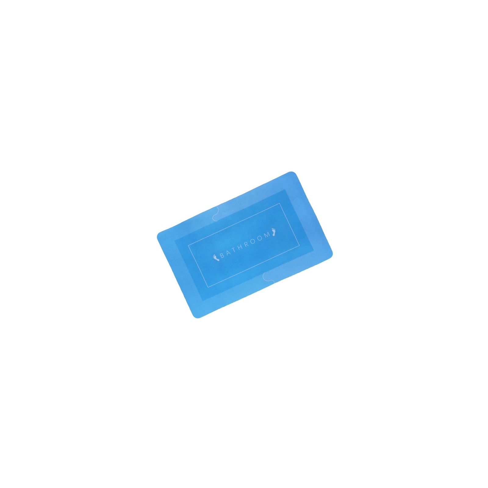 Коврик для ванной Stenson суперпоглощающий 40 х 60 см прямоугольный фиолетово-голубой (R30937 violet-blue) изображение 3
