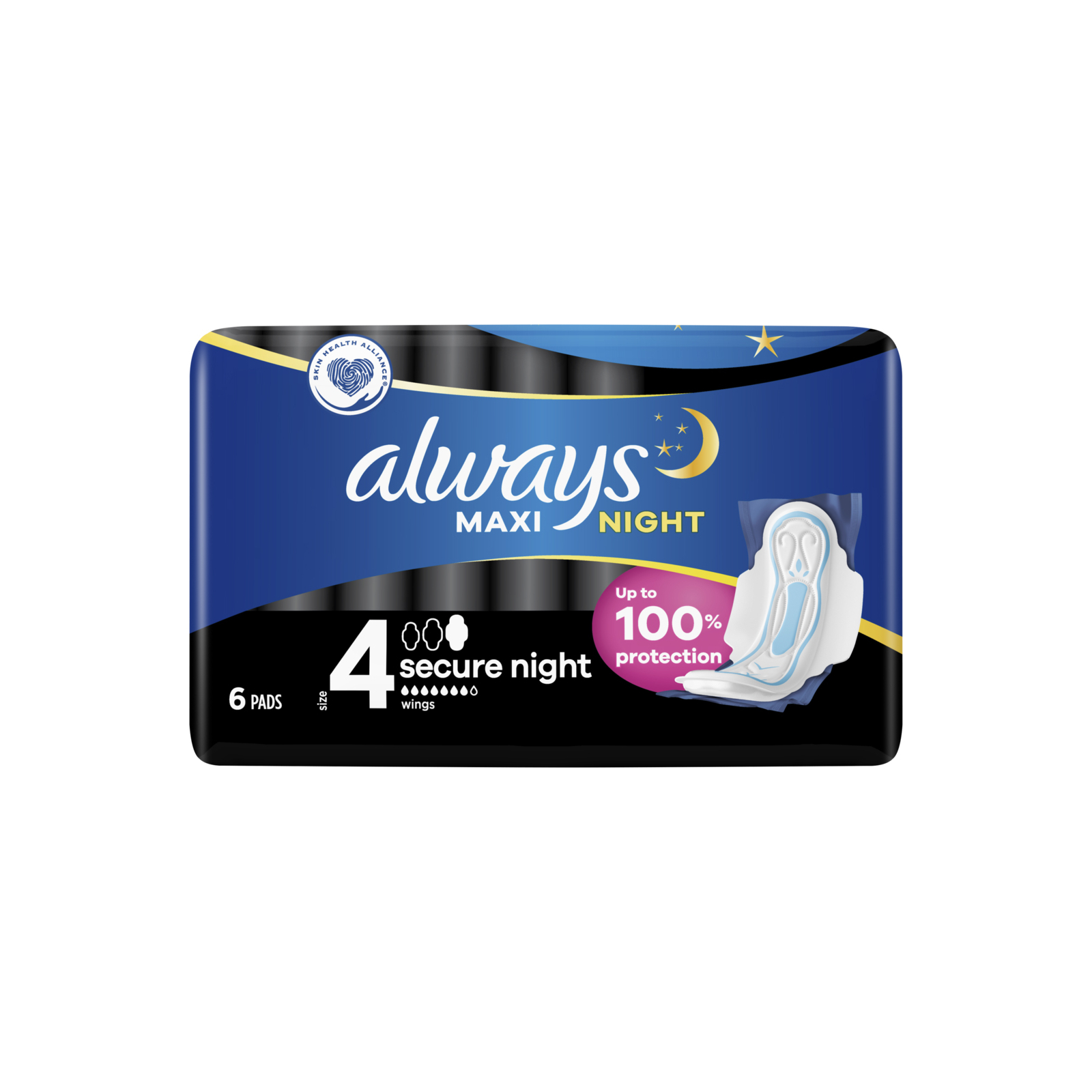 Гігієнічні прокладки Always Maxi Secure Night Розмір 4 6 шт. (8006540538258) зображення 2
