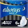Гігієнічні прокладки Always Maxi Secure Night Розмір 4 6 шт. (8006540538258)