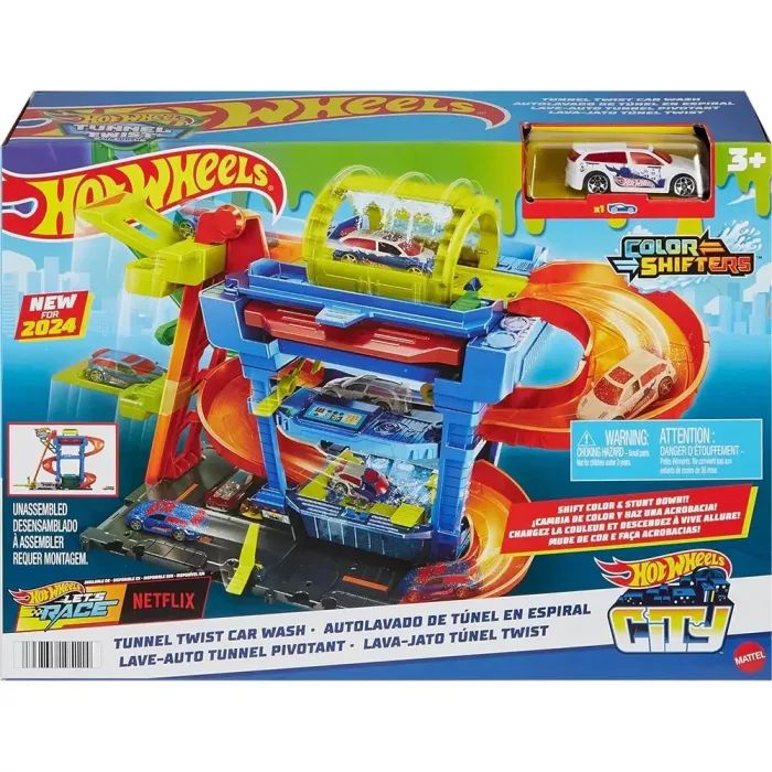 Автотрек Hot Wheels City Автомойка: Бешеные виражи (HTN80)