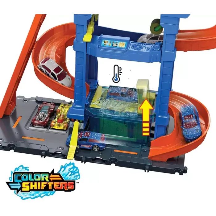 Автотрек Hot Wheels City Автомойка: Бешеные виражи (HTN80) изображение 5