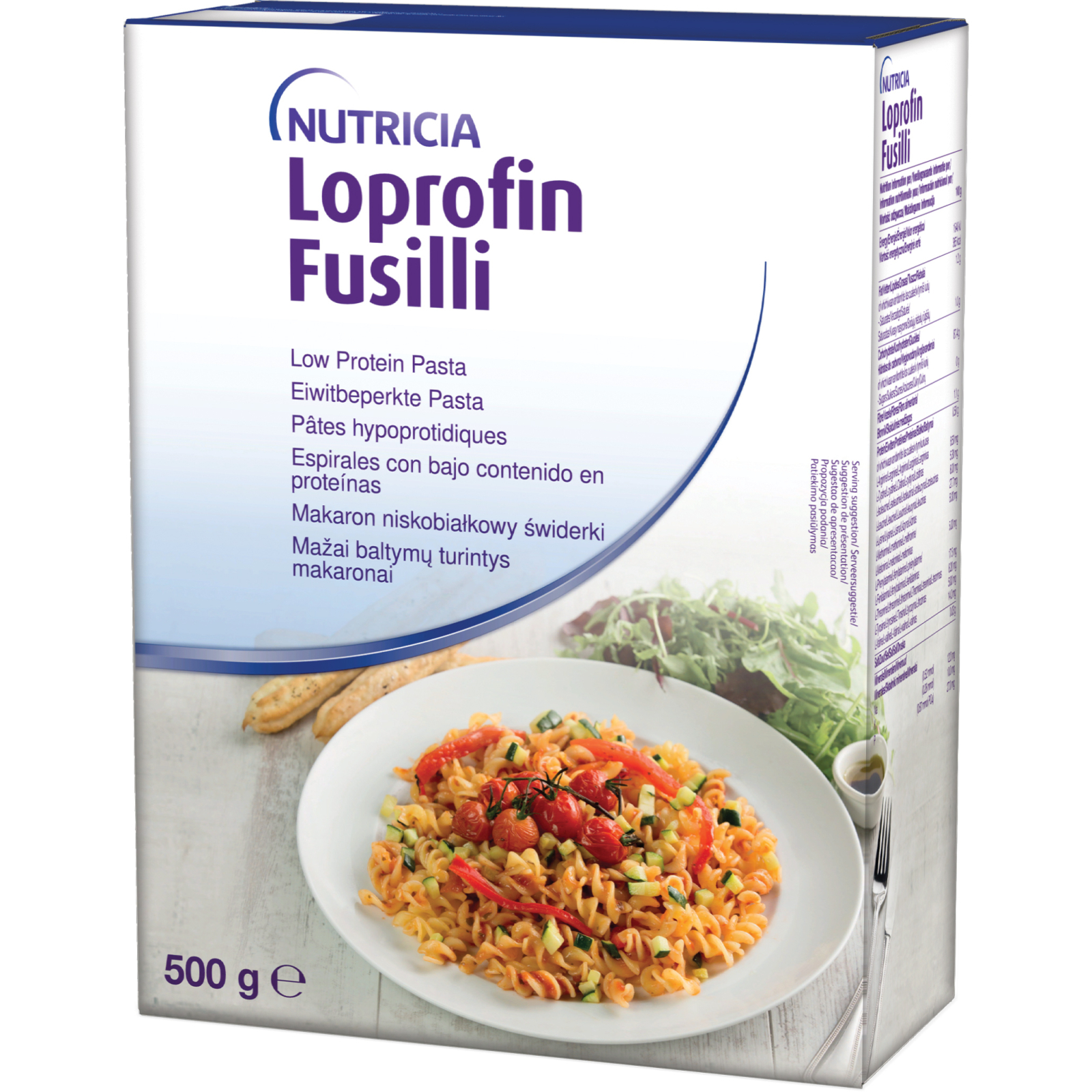 Макароны Loprofin Low Protein Pasta Fusilli с низким содержанием белка 500 г (5016533627558)