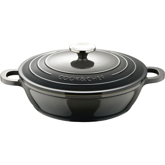 Сотейник Bergner Excalibur з кришкою 24 см Grey (BG-36103-GY)