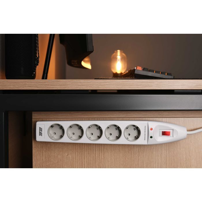 Сетевой фильтр питания 2E 5XSchuko, 3G*1.5мм, 2м, white (2E-SP515M2WH) изображение 7