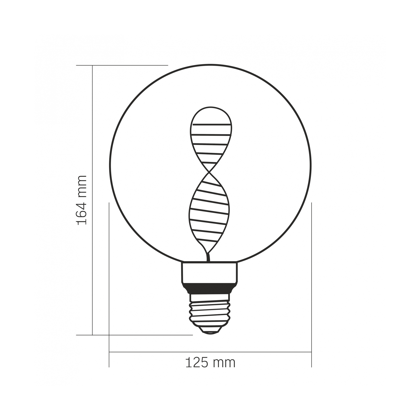 Лампочка Videx Filament 3.5W E27 1800K Amber (VL-DNA-G125-A) зображення 3