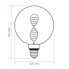 Лампочка Videx Filament 3.5W E27 1800K Amber (VL-DNA-G125-A) изображение 3