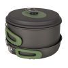 Набор туристической посуды Bo-Camp Explorer 3 Pieces Hard Anodized Grey/Green (2200239)