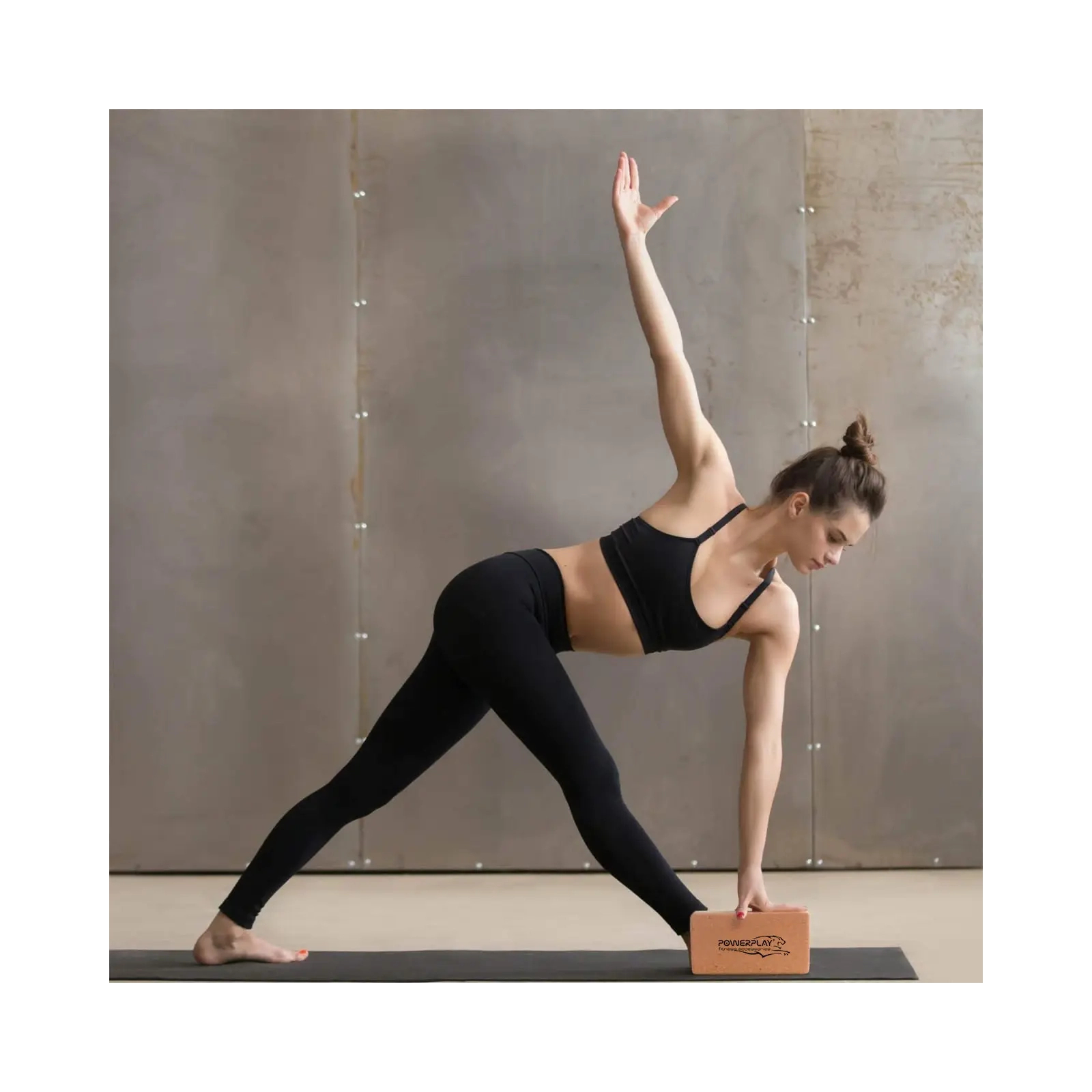 Блок для йоги PowerPlay з пробкового дерева Cork Yoga Block (PP_4006_Cork) изображение 5