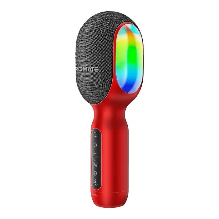 Мікрофон Promate VocalMic Bluetooth 2 x AUX LED Black (vocalmic.black)