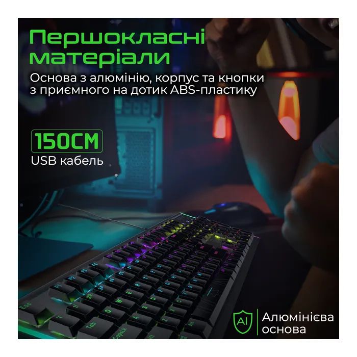 Клавиатура Vertux Comando USB Black (comando.black) изображение 6