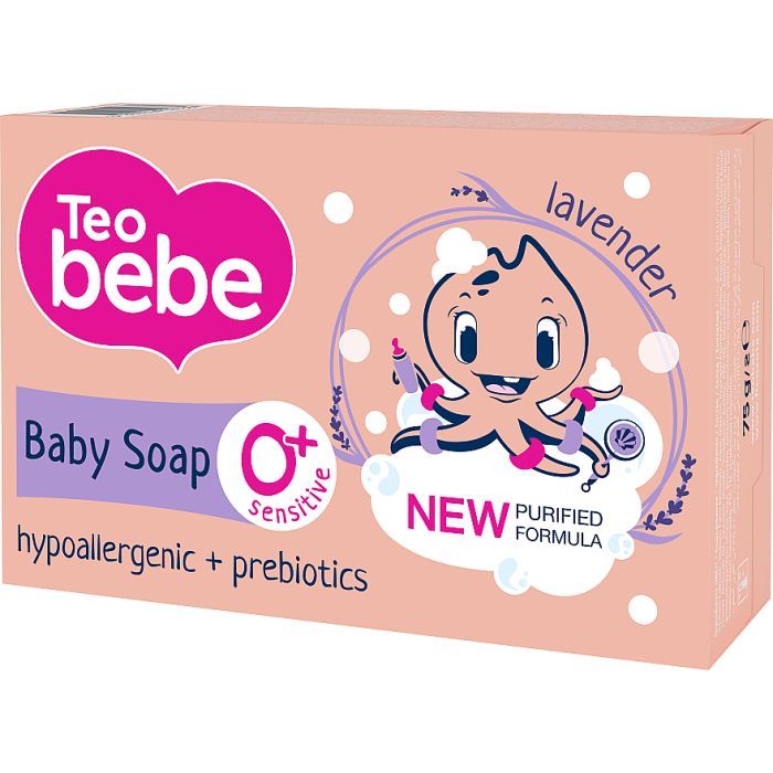 Детское мыло Teo bebe С экстрактом Лаванды 75 г (3800024045271)