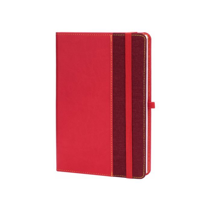 Книга записная Optima А5 COMBI-14, твердая обложка, резинка,линия (O20125-14)