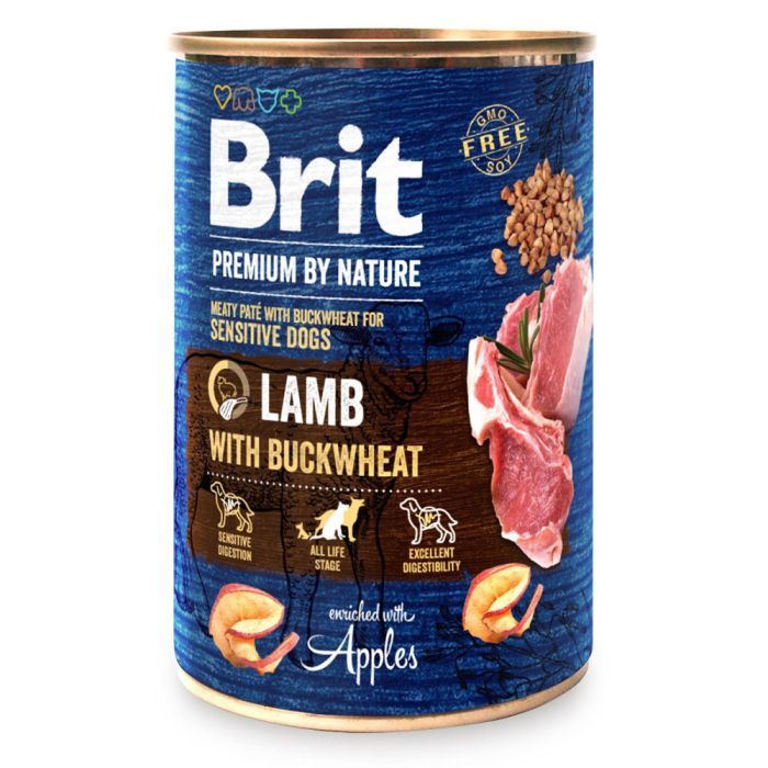 Вологий корм для собак Brit Premium by Nature з ягням (8595602561841)