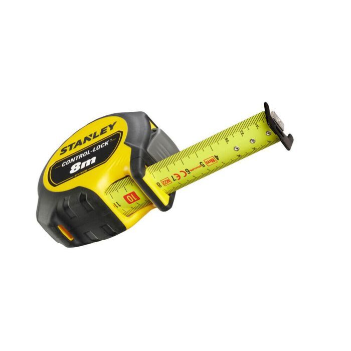 Рулетка Stanley CONTROL-LOCK, 8мх25мм, у прогумованому корпусі, з двосторонньою шкалою (STHT37232-0) зображення 3