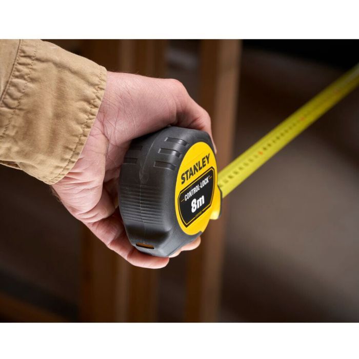 Рулетка Stanley CONTROL-LOCK, 8мх25мм, у прогумованому корпусі, з двосторонньою шкалою (STHT37232-0) зображення 5