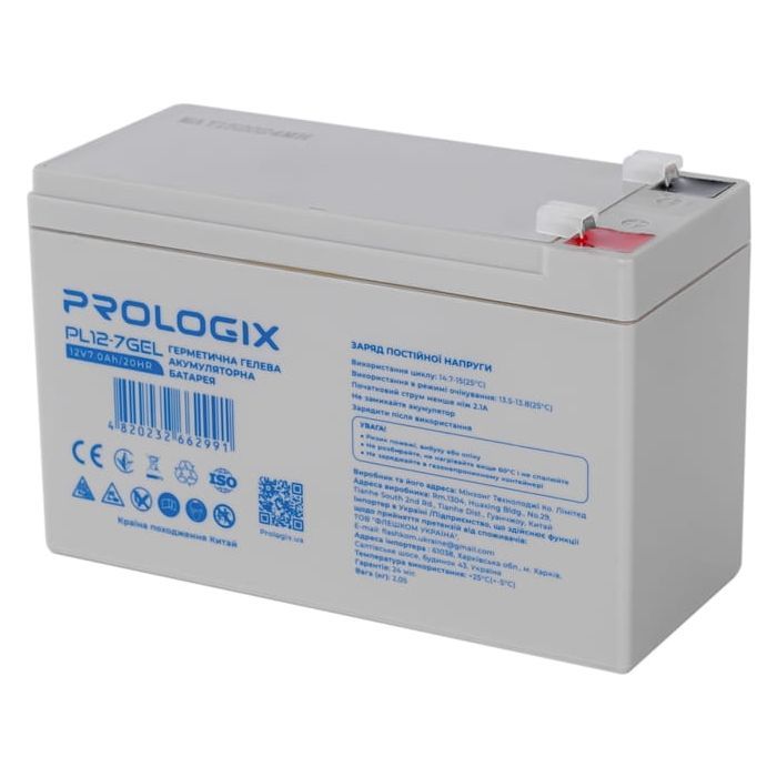 Батарея к ИБП Prologix 12V-7Ah GEL (PL12-7GEL) изображение 3
