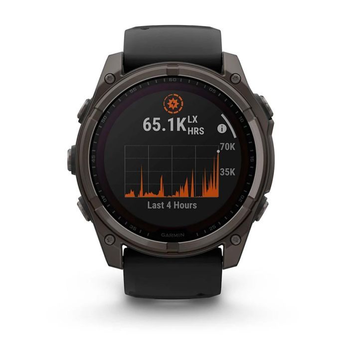 Смарт-часы Garmin fenix 8 51mm,Saph Solar,CrbnGry Ti/Blk,Blk/PblGryBnd (010-02907-11) изображение 2