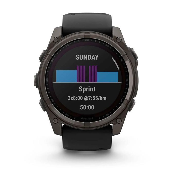 Смарт-часы Garmin fenix 8 51mm,Saph Solar,CrbnGry Ti/Blk,Blk/PblGryBnd (010-02907-11) изображение 4