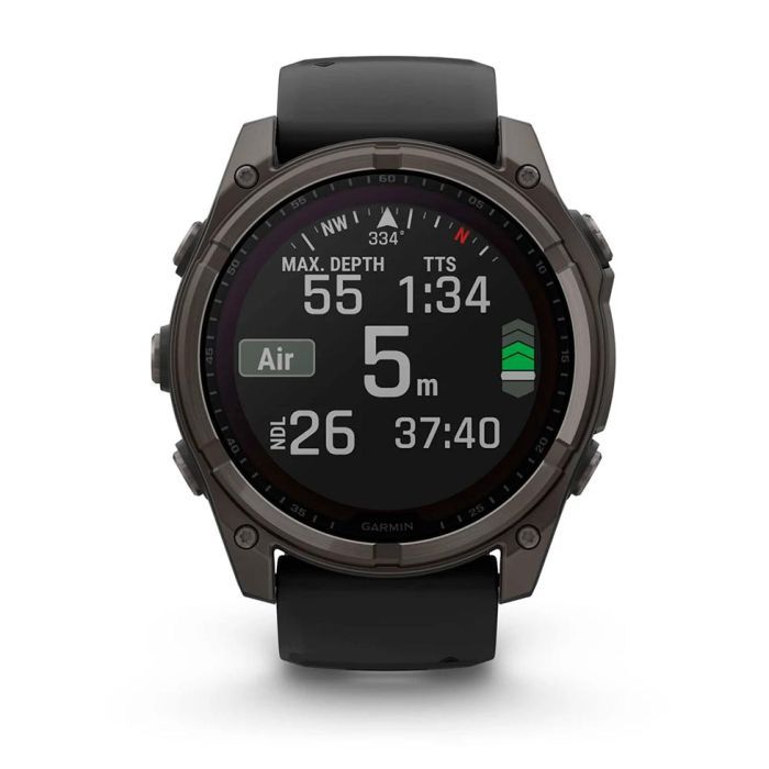 Смарт-часы Garmin fenix 8 51mm,Saph Solar,CrbnGry Ti/Blk,Blk/PblGryBnd (010-02907-11) изображение 7