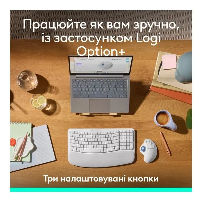 Мышка Logitech Ergo M575S Wireless Trackball Off-white (910-007030) изображение 5