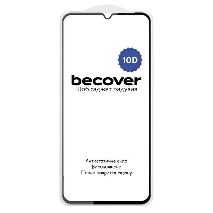 Стекло защитное BeCover Xiaomi Redmi 14C 4G / Poco C75 10D Black (712720) изображение 2
