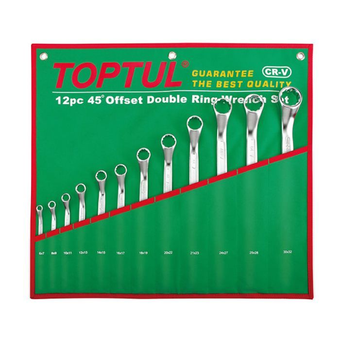 Ключ Toptul накидной 6-32 мм (угол 45°) 12шт. (GAAA1202)