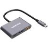 Концентратор Canyon hub DS-4 3in1 USB-C Grey (CNS-TDS4) изображение 4