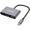 Концентратор Canyon hub DS-4 3in1 USB-C Grey (CNS-TDS4)