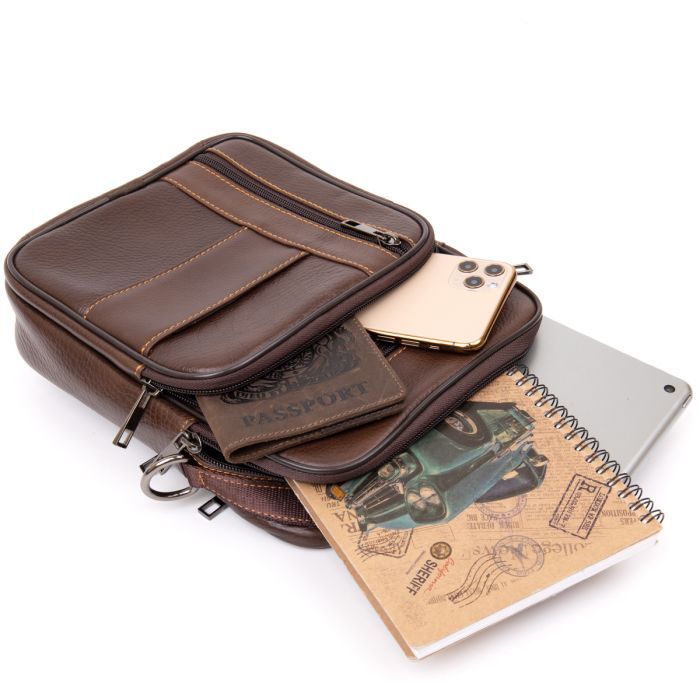 Сумка Vintage Коричневая (20434) изображение 7