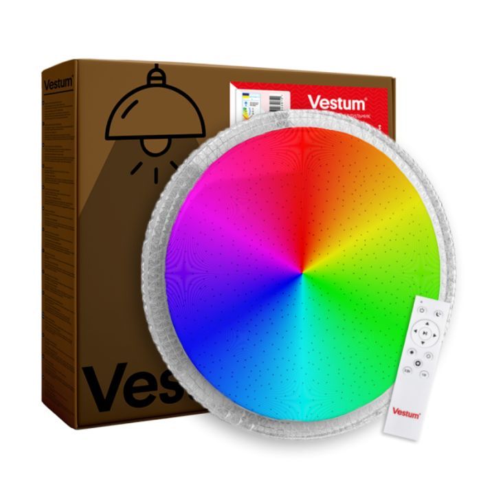 Светильник Vestum CRYSTAL зоряне небо 60W 3000К-6500К RGB з ДК (VS-91069)