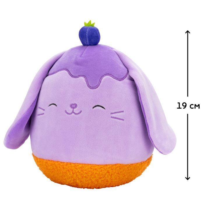 М'яка іграшка Squishmallows Чорничний кролик 19 см (SQER01208) зображення 2
