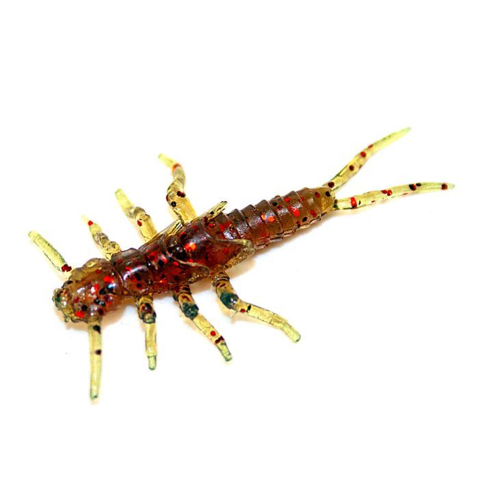Силикон рыболовный FishUP Stonefly 0.75" 019 - Motor Oil/Red (12шт/уп) (1864.14.69)