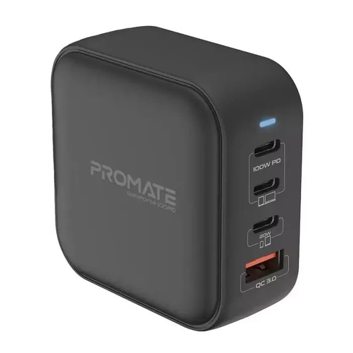 Зарядний пристрій Promate ganport4-100pd.black
