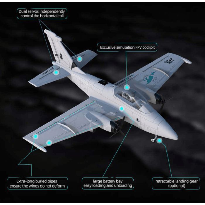 Летающее крыло ATOMRC Beluga RTH (BRTH) изображение 8