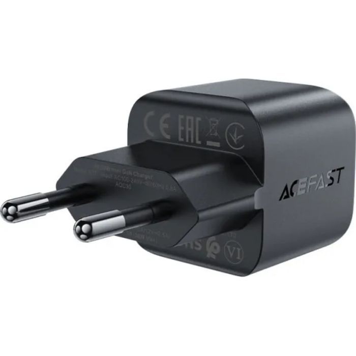 Зарядное устройство Acefast USB-C 30W Gan A77 mini Fast Charger Black (6974316282662) изображение 2