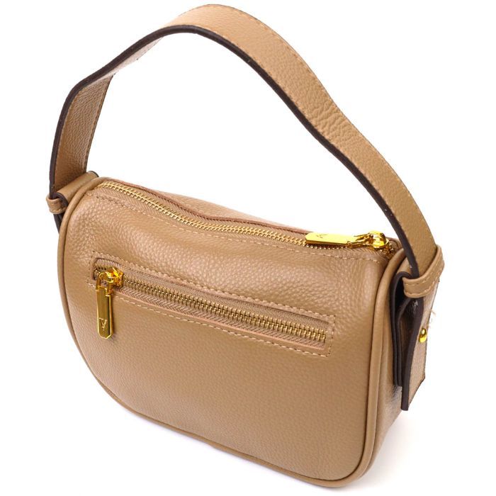 Сумка Vintage З натуральної шкіри Бежева (22128) зображення 2