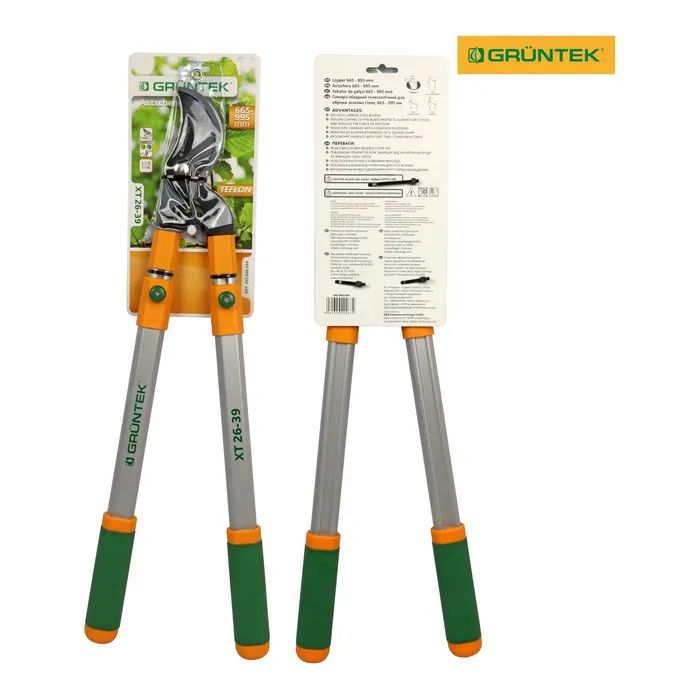 Секатор Gruntek XT 26-39 Premium обводной, d 35мм, 665-995мм, с телескопическими ручками (295066099) изображение 10