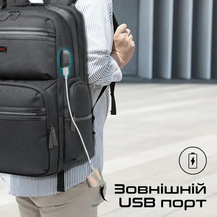 Рюкзак для ноутбука Promate 15.6" ElitePack-Pro Black (elitepack-pro) изображение 5