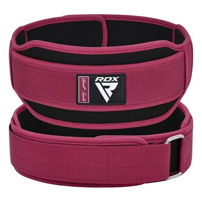 Атлетичний пояс RDX RX5 Double Belt неопреновий Pink XS (WBD-RX5P-XS)