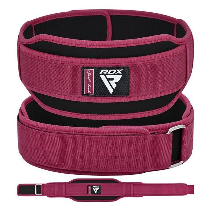 Атлетичний пояс RDX RX5 Double Belt неопреновий Pink XS (WBD-RX5P-XS) зображення 8