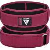 Атлетический пояс RDX RX5 Double Belt неопреновий Pink S (WBD-RX5P-S)