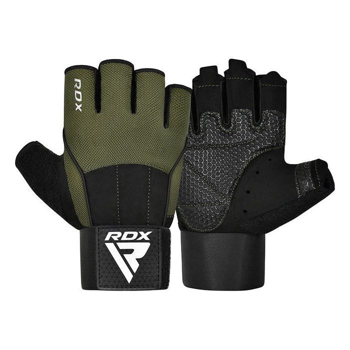 Перчатки для фитнеса RDX W3 with EVA Padding Army Green S (WGS-W3AG-S+)
