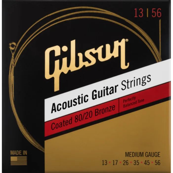 Струны для гитары Gibson SAG-CBRW13 Coated 80/20 Bronze Acoustic Guitar Strings Medium (13-56) (231955)
