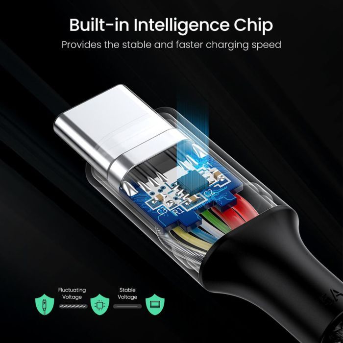 Дата кабель USB-C to USB-C 1.5m US316 100W Space Gray Ugreen (UGR-70428) изображение 3